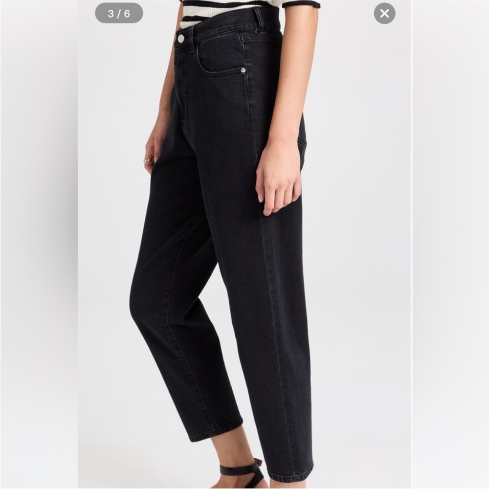 DL1961 Sydney Nightshade Girlfriend Tapered Black Jeans size 29